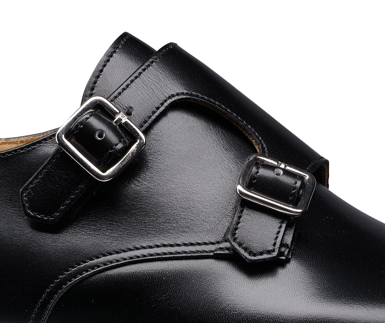 Lowndes Double Monk Shoe – Black Calf Leather | City Sole | Pellevista