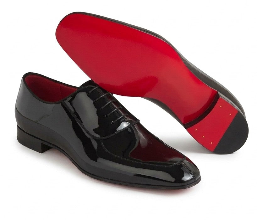 Pellevista Red Sole Patent Leather Oxford Shoes: Glossy Black Dress Sh – PelleVista