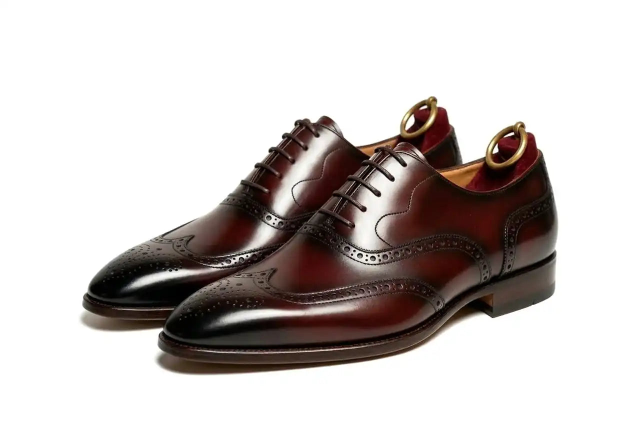 burgundy leather dress shoes Patina Wingtip Brogue Oxford Men | Handmade SOLY HUX Women's Floral Dress Color:Burgundy black maternity gown navy blue