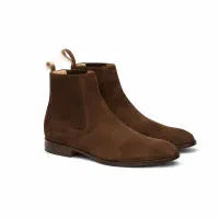 Luxury Chelsea Boots for Men - Premium Brown Suede Leather - PelleVista Handcrafted Footwear