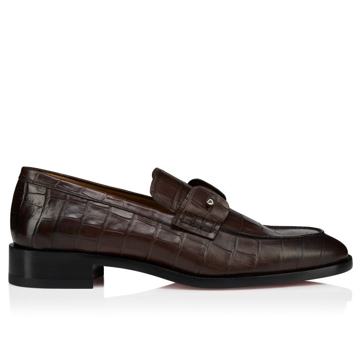 Loafers - Crocodile embossed patinated calf leather - Cosme - Men