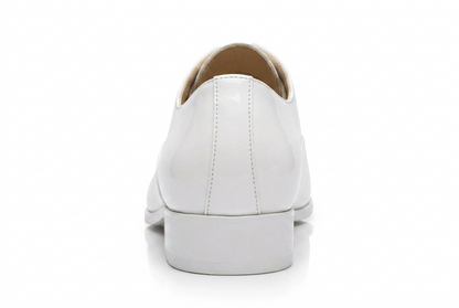 Men's White Patent Leather Wedding Shoes — Handmade | PelleVista