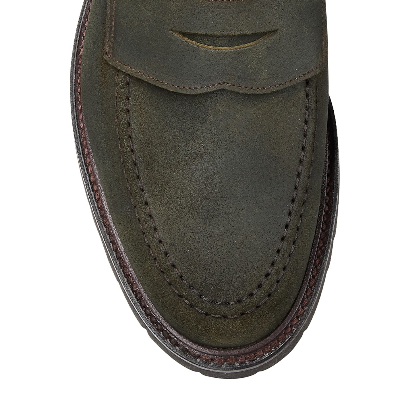 Boston 2 Green Rough-Out Suede