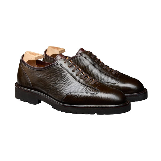 Bowland Dark Brown Hatch Grain Cordovan