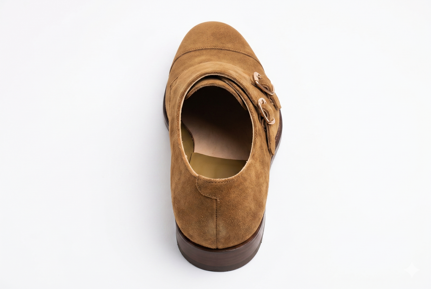 Brown Suede Double Monk Strap Dress Shoes for Men | PelleVista