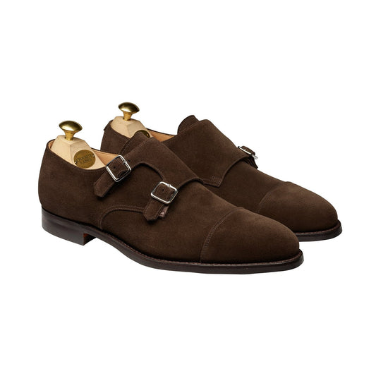 Lowndes 4 Double Monk Shoe – Dark Oak Suede | City Sole | Pellevista