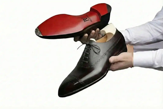 Red Sole Oxford Black Leather Shoes | Premium Formal Men’s Footwear